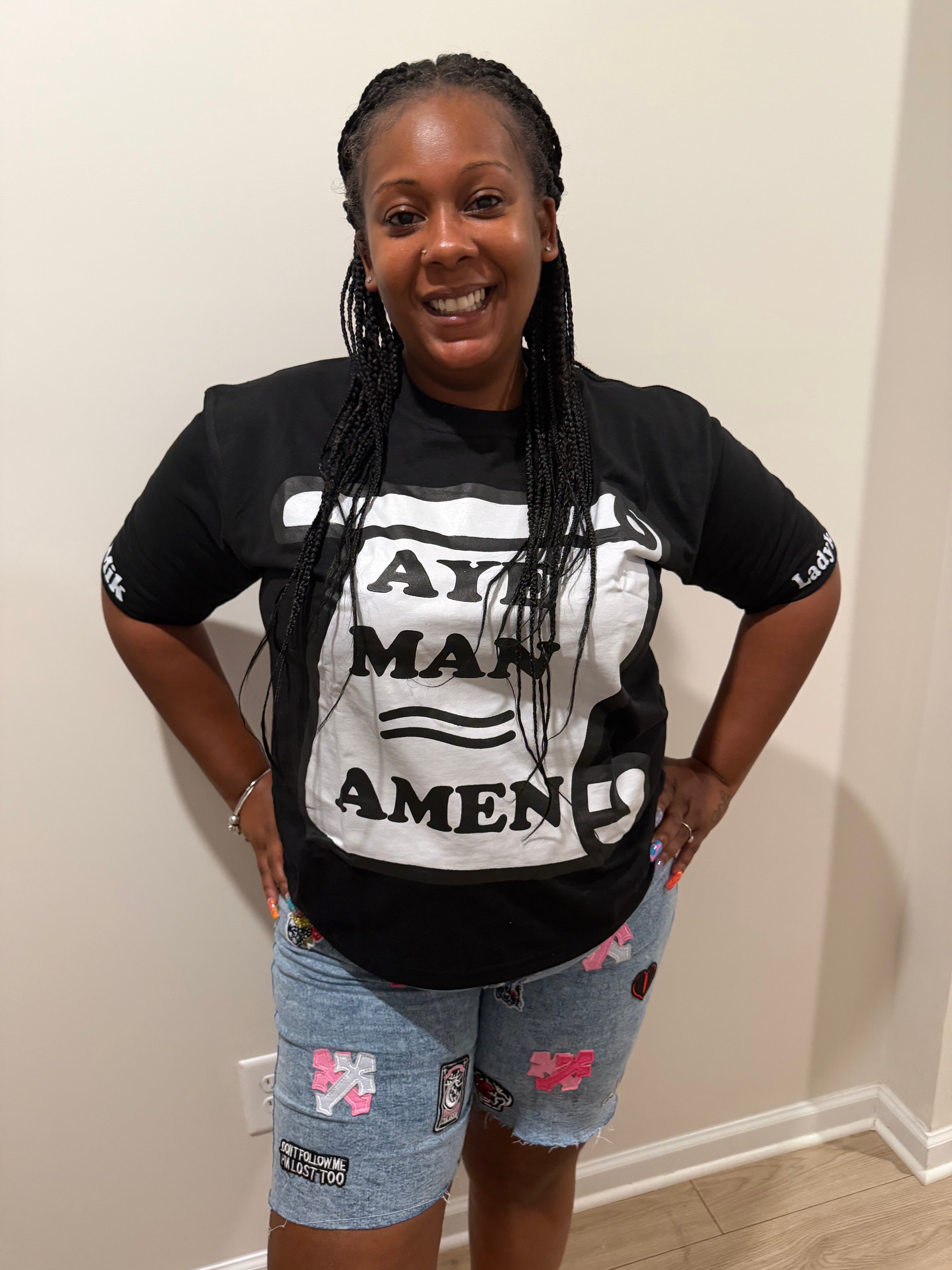 Black ‘AYE MAN AYE DAWG’ Shirt